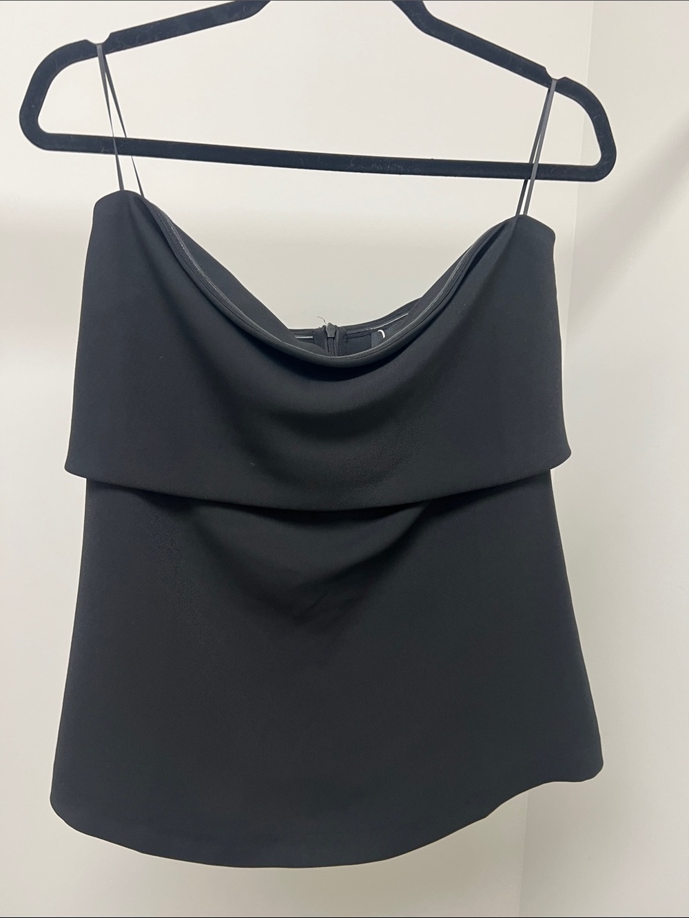 Sophie Rue Black Draped strapless top